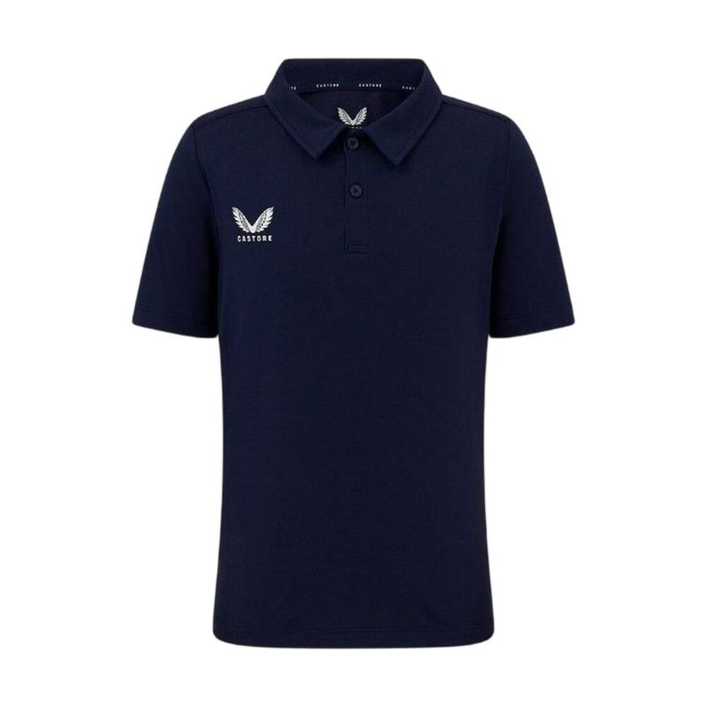 Castore Childrens/Kids Chest Logo Short-Sleeved Polo Shirt / Peacoat